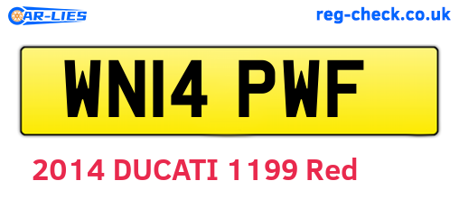 WN14PWF are the vehicle registration plates.