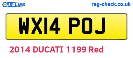 WX14POJ are the vehicle registration plates.