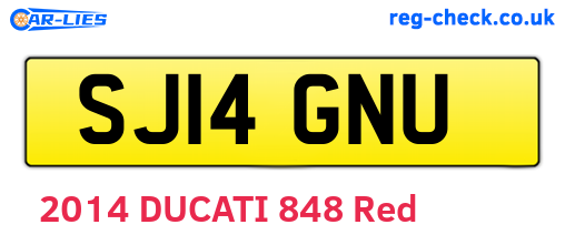 SJ14GNU are the vehicle registration plates.