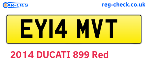 EY14MVT are the vehicle registration plates.