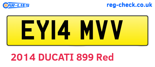 EY14MVV are the vehicle registration plates.