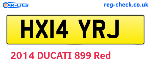 HX14YRJ are the vehicle registration plates.