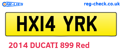 HX14YRK are the vehicle registration plates.