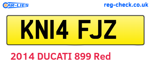 KN14FJZ are the vehicle registration plates.
