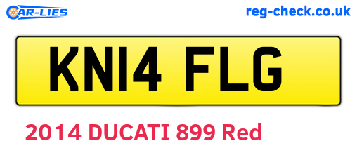 KN14FLG are the vehicle registration plates.