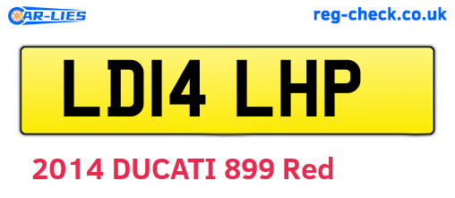 LD14LHP are the vehicle registration plates.