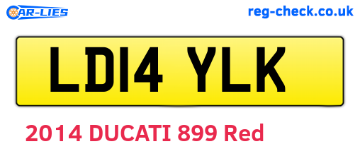 LD14YLK are the vehicle registration plates.