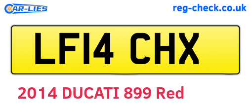 LF14CHX are the vehicle registration plates.