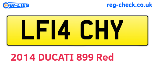 LF14CHY are the vehicle registration plates.