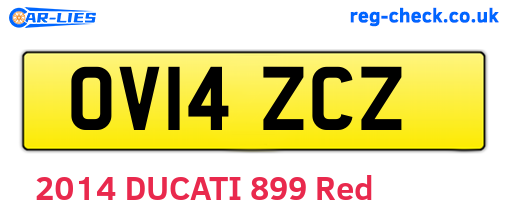 OV14ZCZ are the vehicle registration plates.
