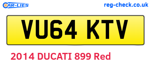 VU64KTV are the vehicle registration plates.
