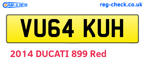 VU64KUH are the vehicle registration plates.