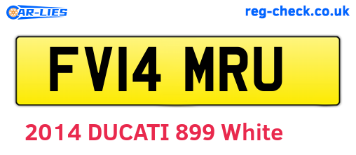 FV14MRU are the vehicle registration plates.