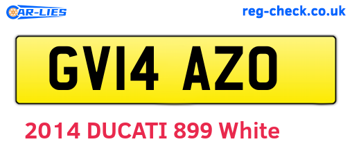 GV14AZO are the vehicle registration plates.