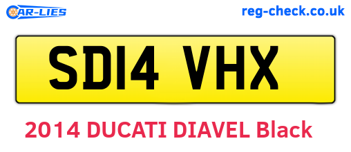 SD14VHX are the vehicle registration plates.