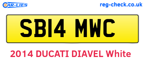 SB14MWC are the vehicle registration plates.