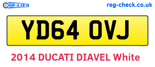 YD64OVJ are the vehicle registration plates.