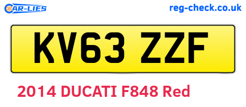 KV63ZZF are the vehicle registration plates.