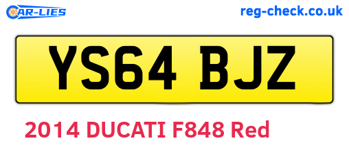YS64BJZ are the vehicle registration plates.