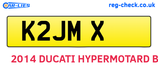 K2JMX are the vehicle registration plates.