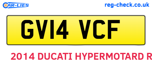 GV14VCF are the vehicle registration plates.