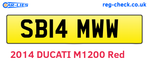 SB14MWW are the vehicle registration plates.