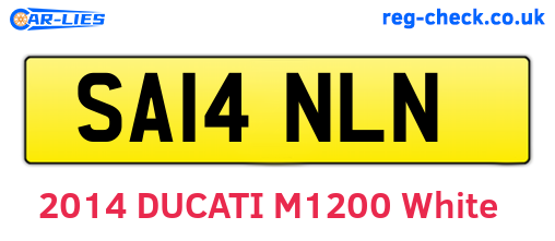 SA14NLN are the vehicle registration plates.