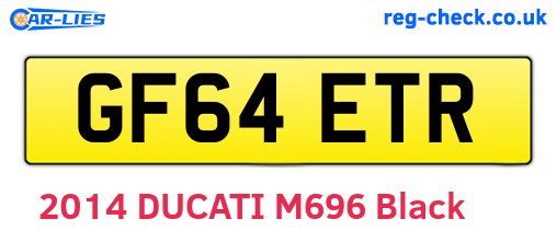 GF64ETR are the vehicle registration plates.