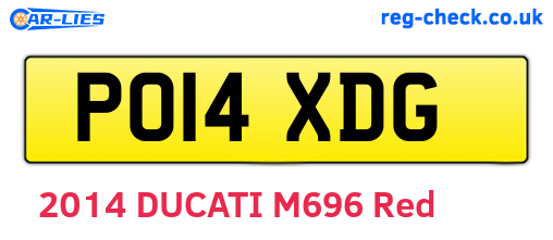 PO14XDG are the vehicle registration plates.