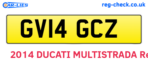 GV14GCZ are the vehicle registration plates.