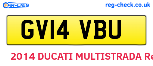 GV14VBU are the vehicle registration plates.