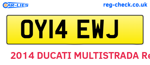 OY14EWJ are the vehicle registration plates.