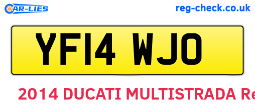 YF14WJO are the vehicle registration plates.