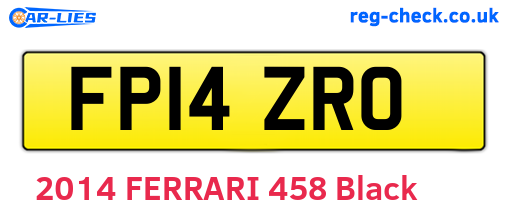 FP14ZRO are the vehicle registration plates.