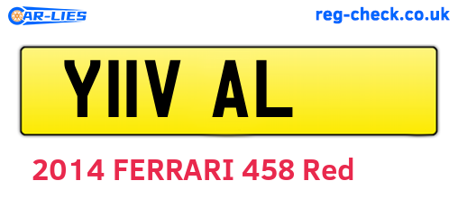 Y11VAL are the vehicle registration plates.
