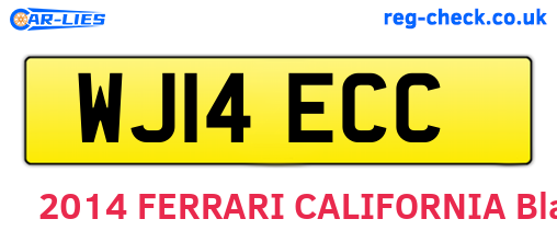 WJ14ECC are the vehicle registration plates.