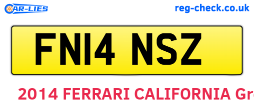 FN14NSZ are the vehicle registration plates.