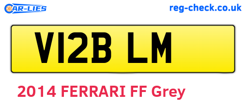 V12BLM are the vehicle registration plates.
