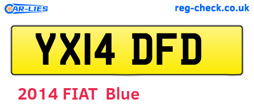 YX14DFD are the vehicle registration plates.