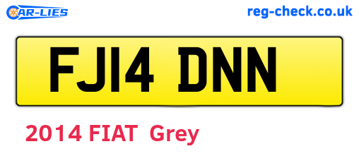 FJ14DNN are the vehicle registration plates.