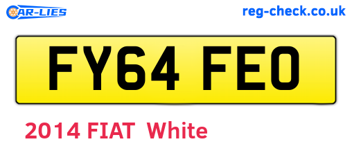 FY64FEO are the vehicle registration plates.