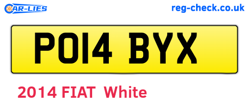 PO14BYX are the vehicle registration plates.