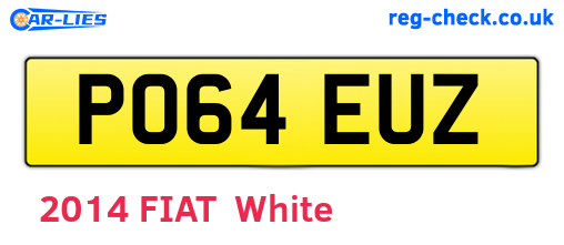 PO64EUZ are the vehicle registration plates.