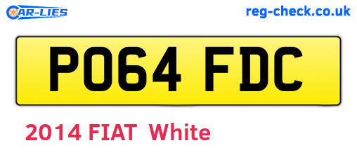 PO64FDC are the vehicle registration plates.