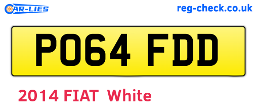 PO64FDD are the vehicle registration plates.