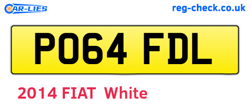PO64FDL are the vehicle registration plates.