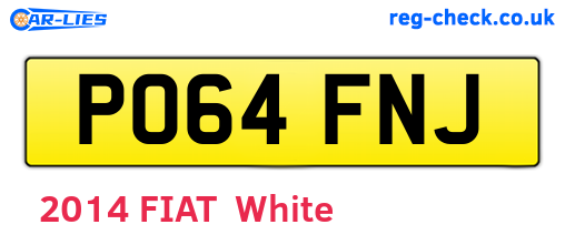 PO64FNJ are the vehicle registration plates.