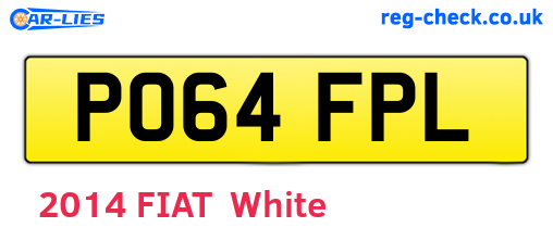 PO64FPL are the vehicle registration plates.