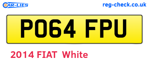 PO64FPU are the vehicle registration plates.