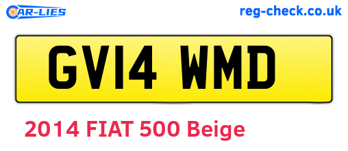 GV14WMD are the vehicle registration plates.